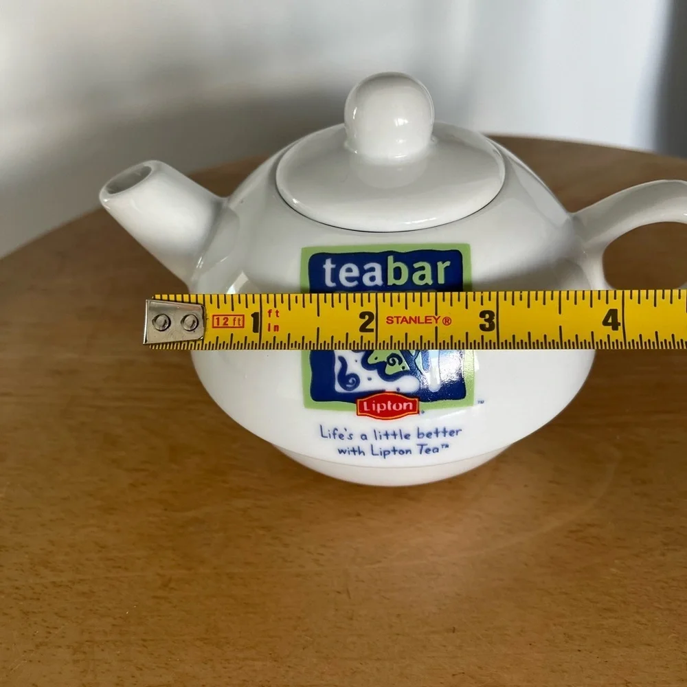 Lipton Teabar Tea Set Pot Cup Lid Rare Ceramic - Picture 8 of 9